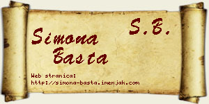 Simona Basta vizit kartica
